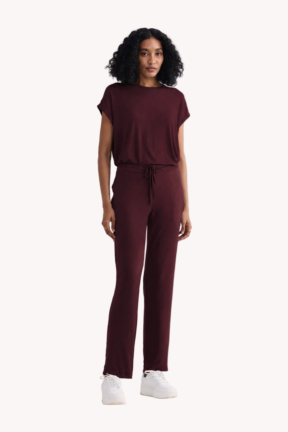 Wide Leg Pant in Merlot