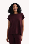 Relaxed Tee in Merlot
