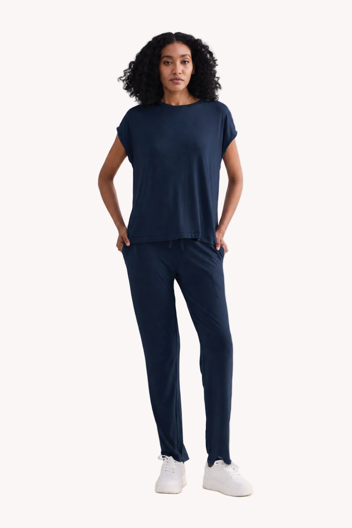 Relaxed Tee Set In Navy
