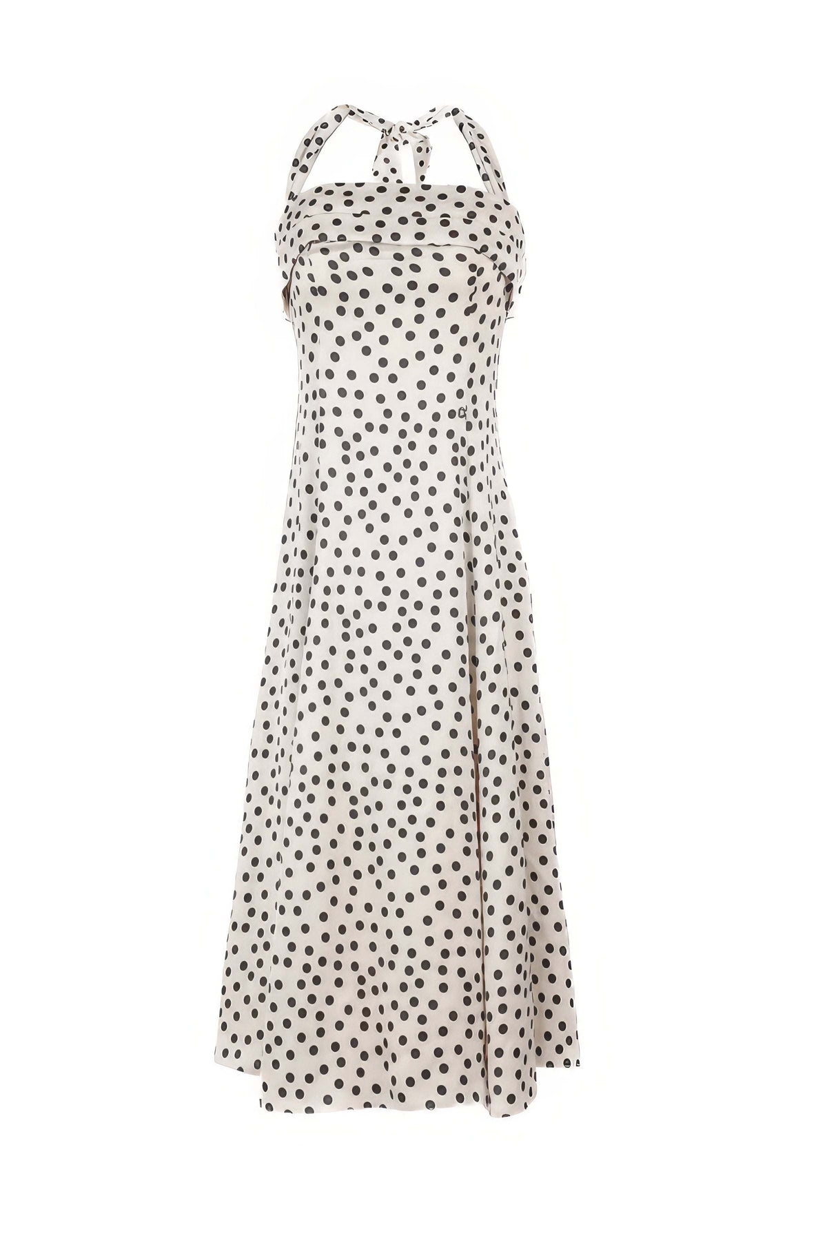 White Polka Dot Strapless Dress, Melissa