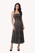 Black Polka Dot Strapless Dress, Melissa