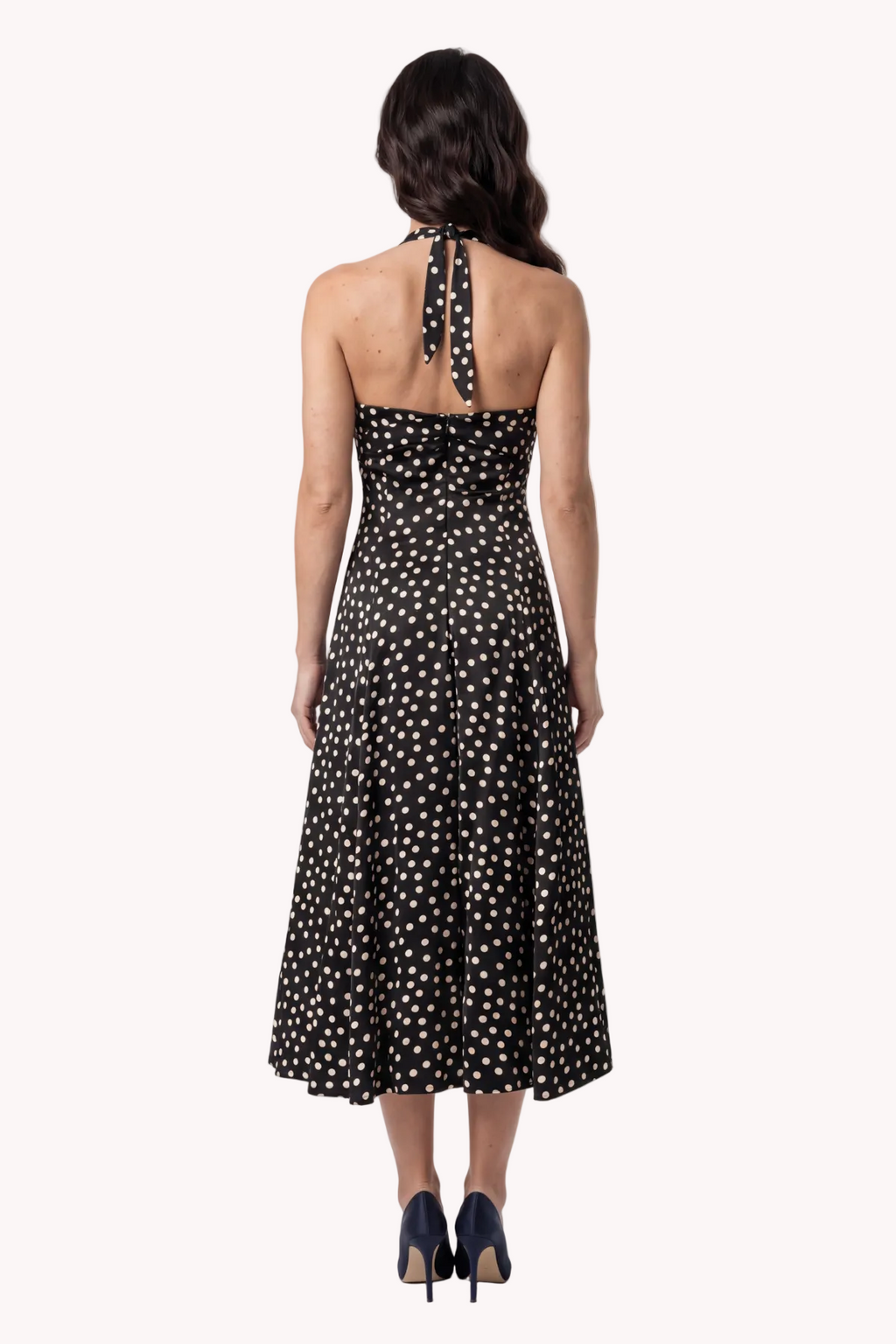 Black Polka Dot Strapless Dress, Melissa