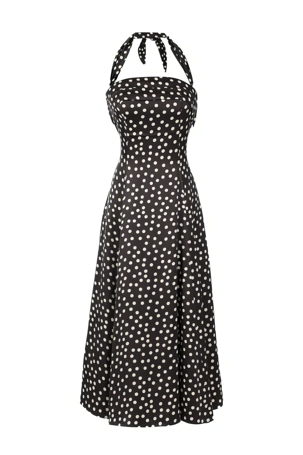Black Polka Dot Strapless Dress, Melissa