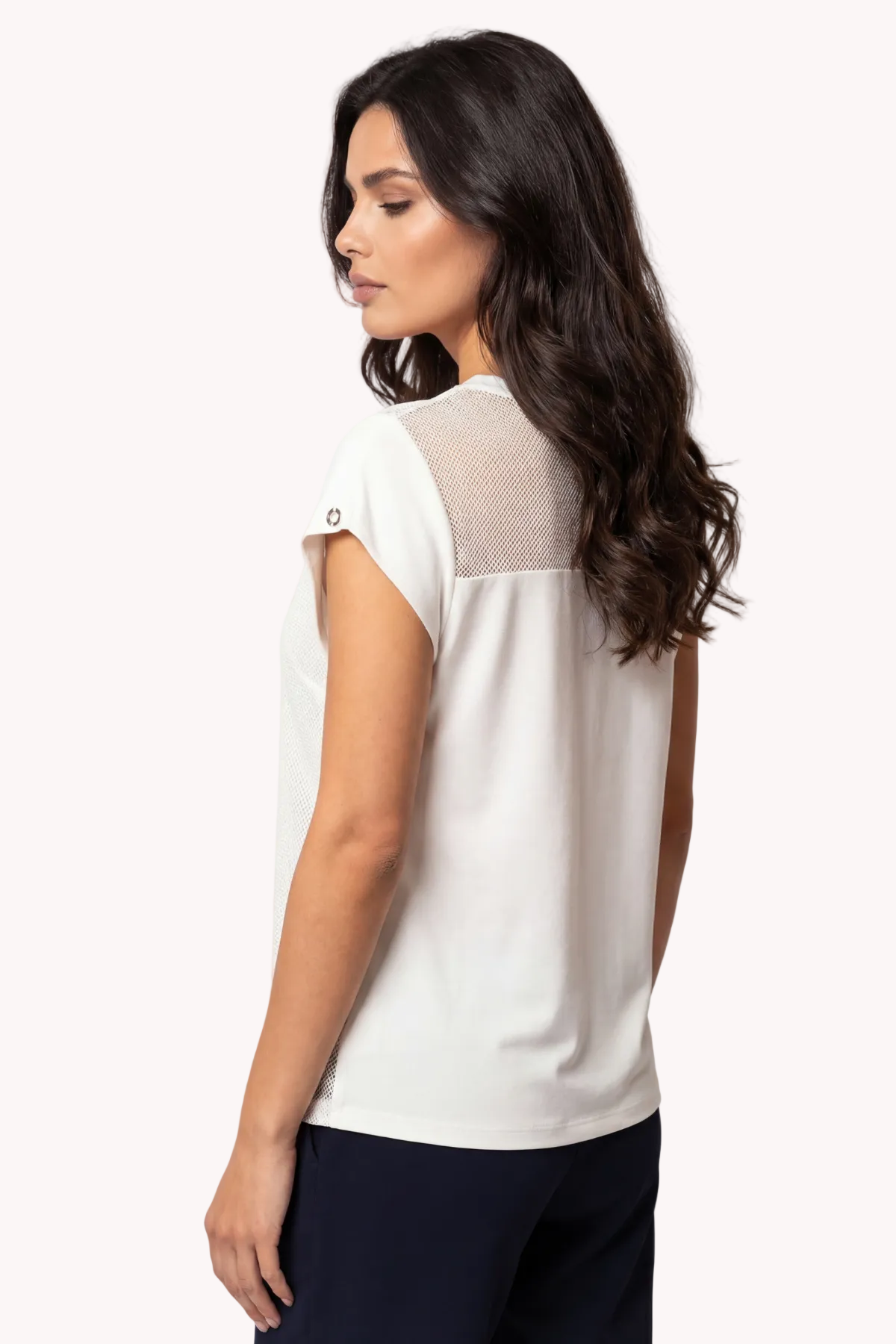 White Short-Sleeve Blouse, Aria