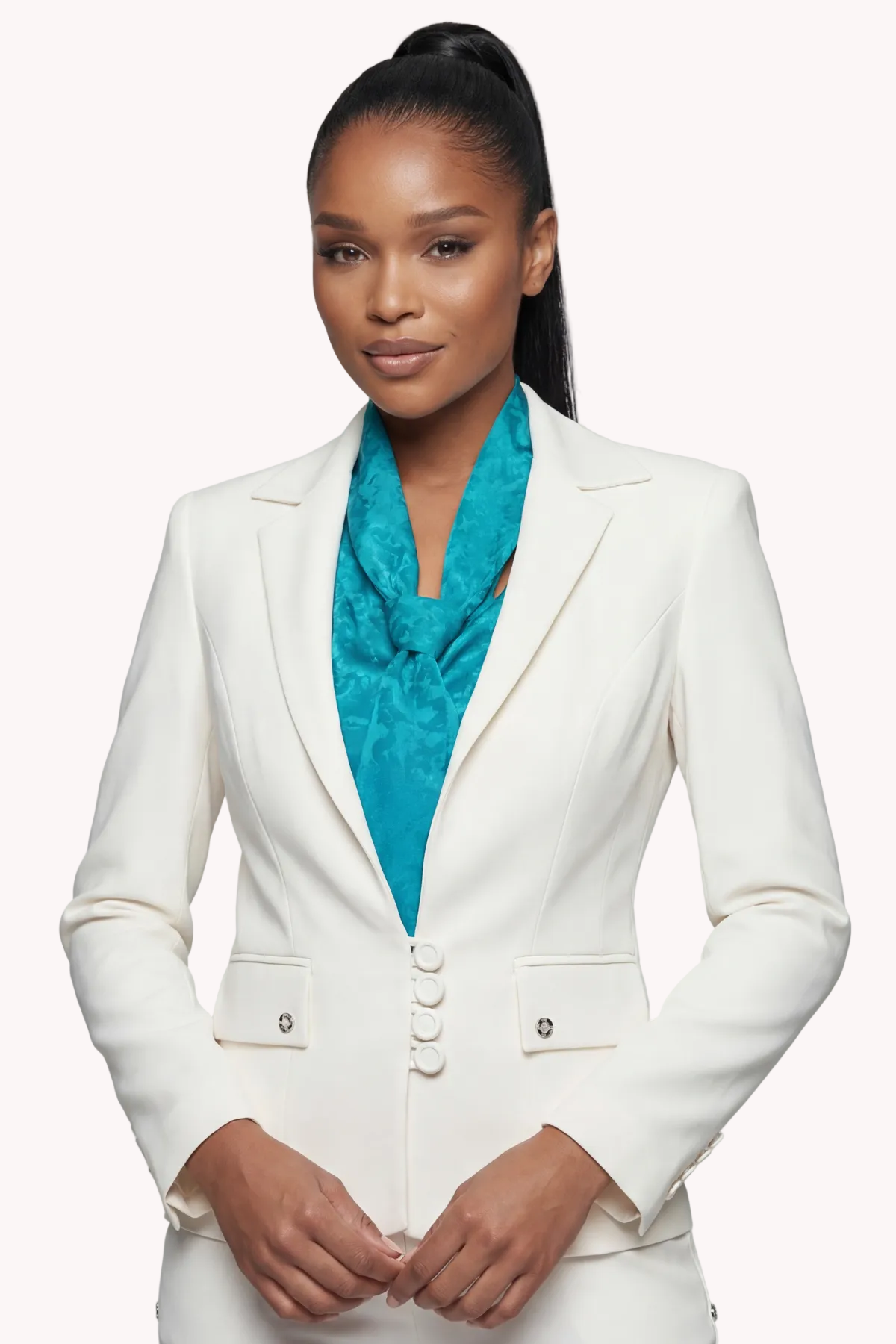 White Tailored Blazer, Alexa