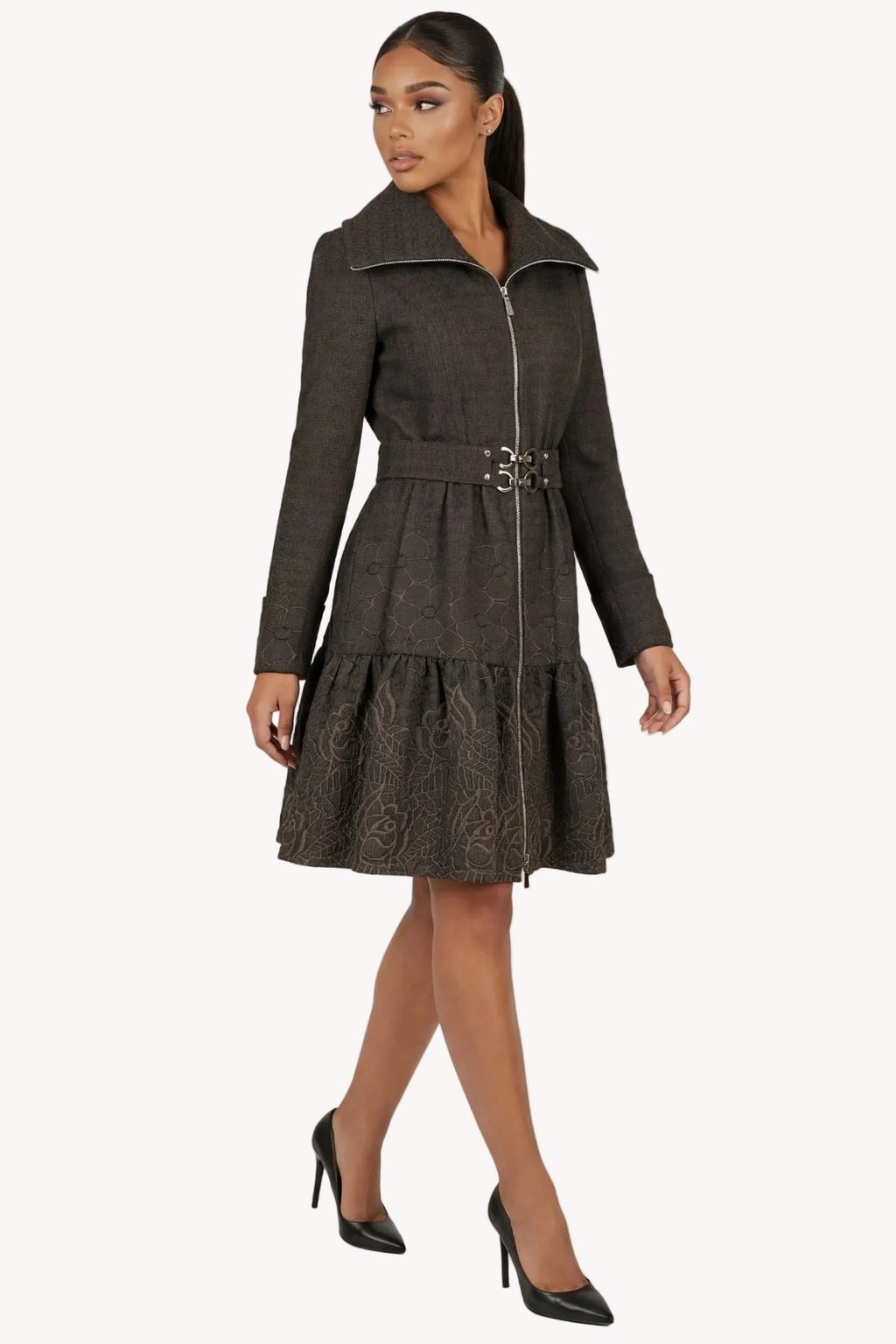 Brown Short Tailored Coat, Iris
