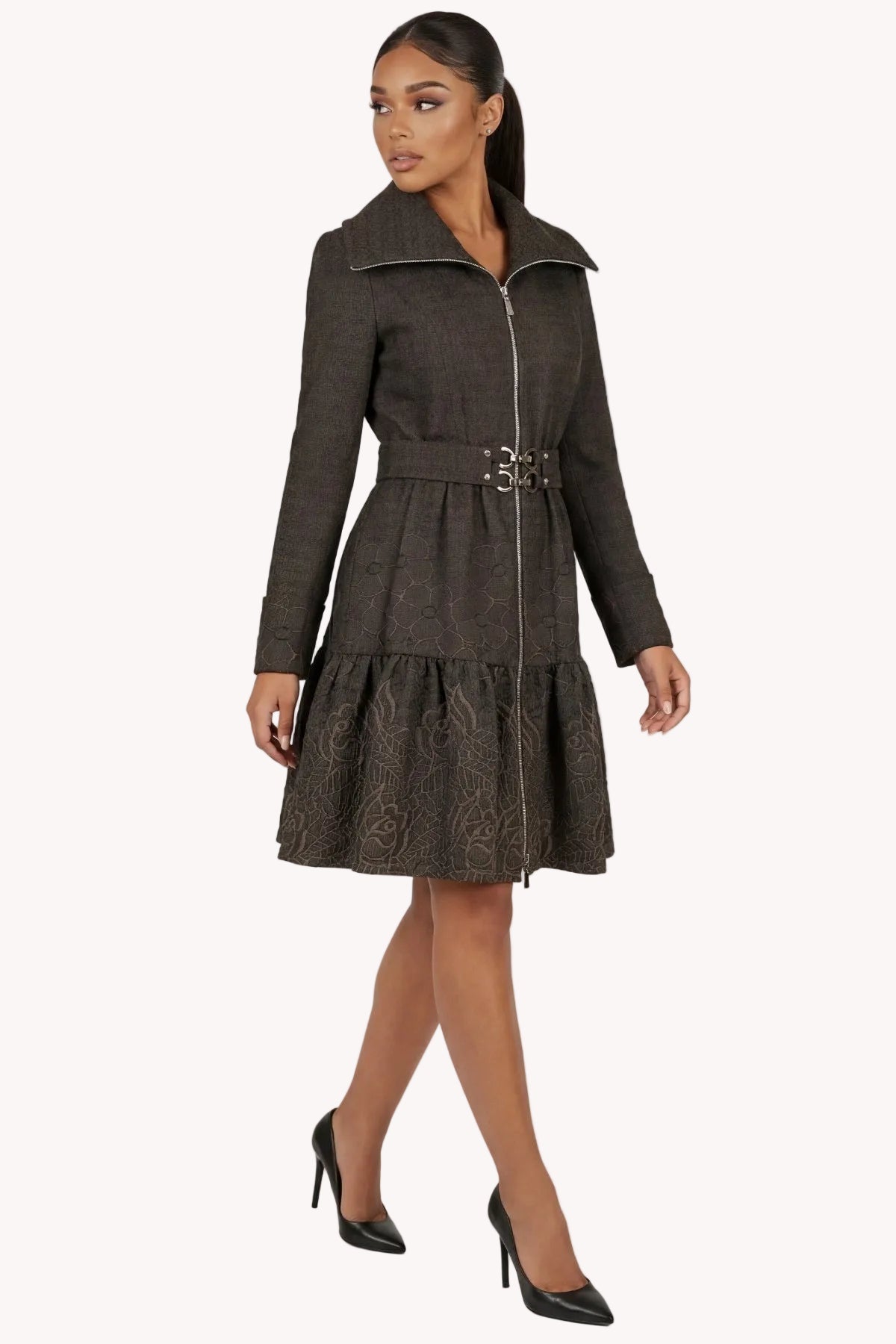 Brown Short Tailored Coat, Iris