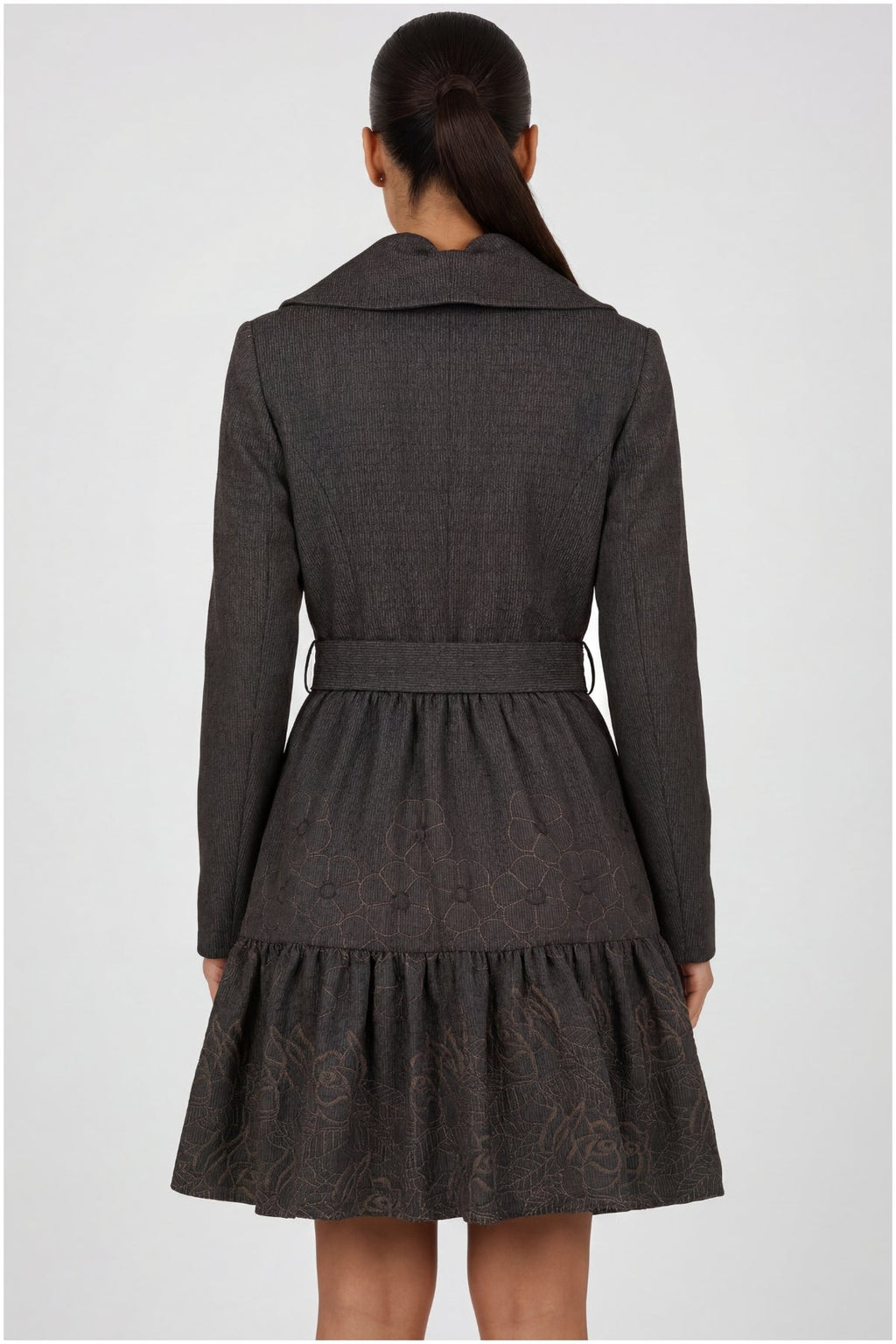 Brown Short Tailored Coat, Iris