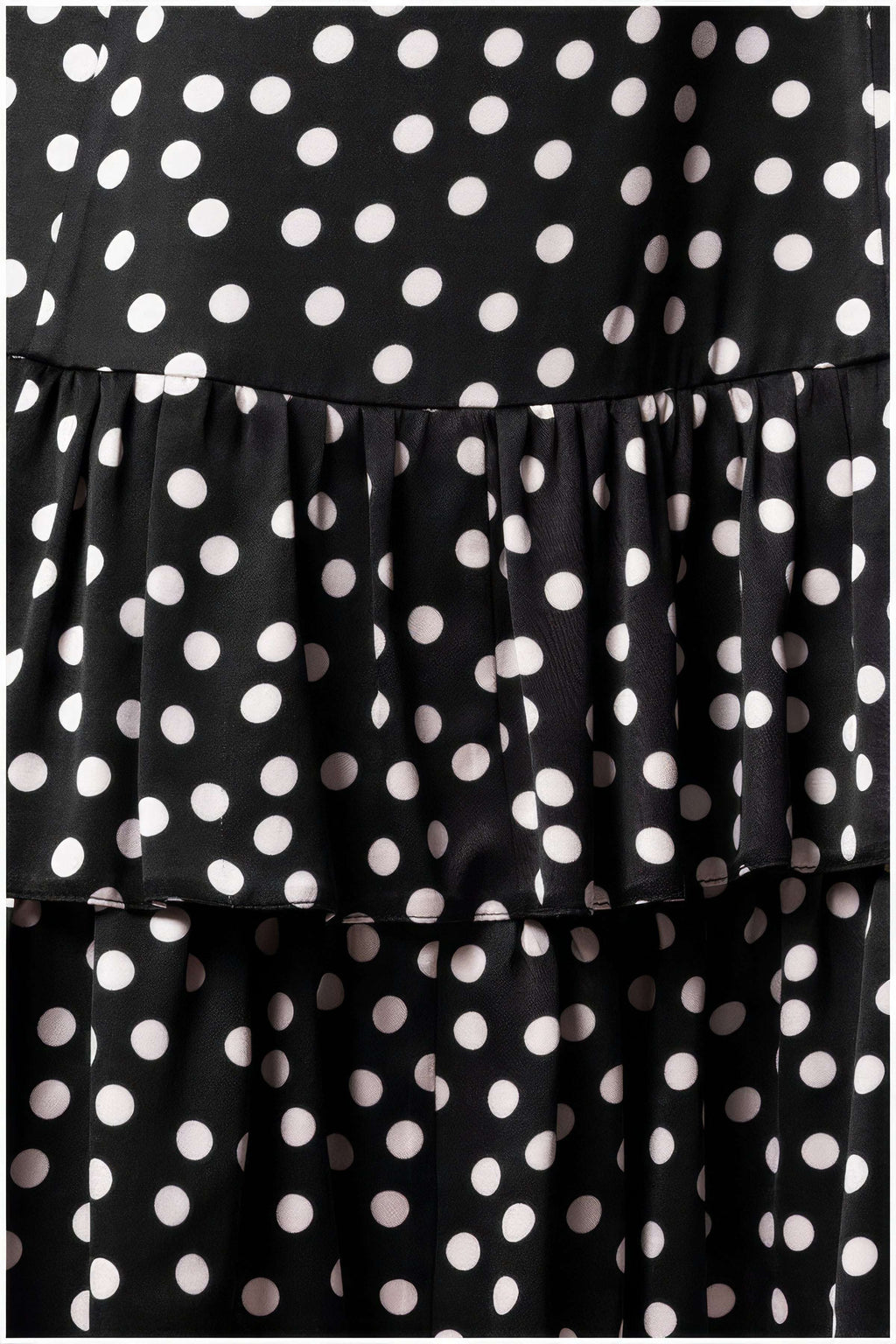 Black Polka Dot Ruffle Dress, Betty