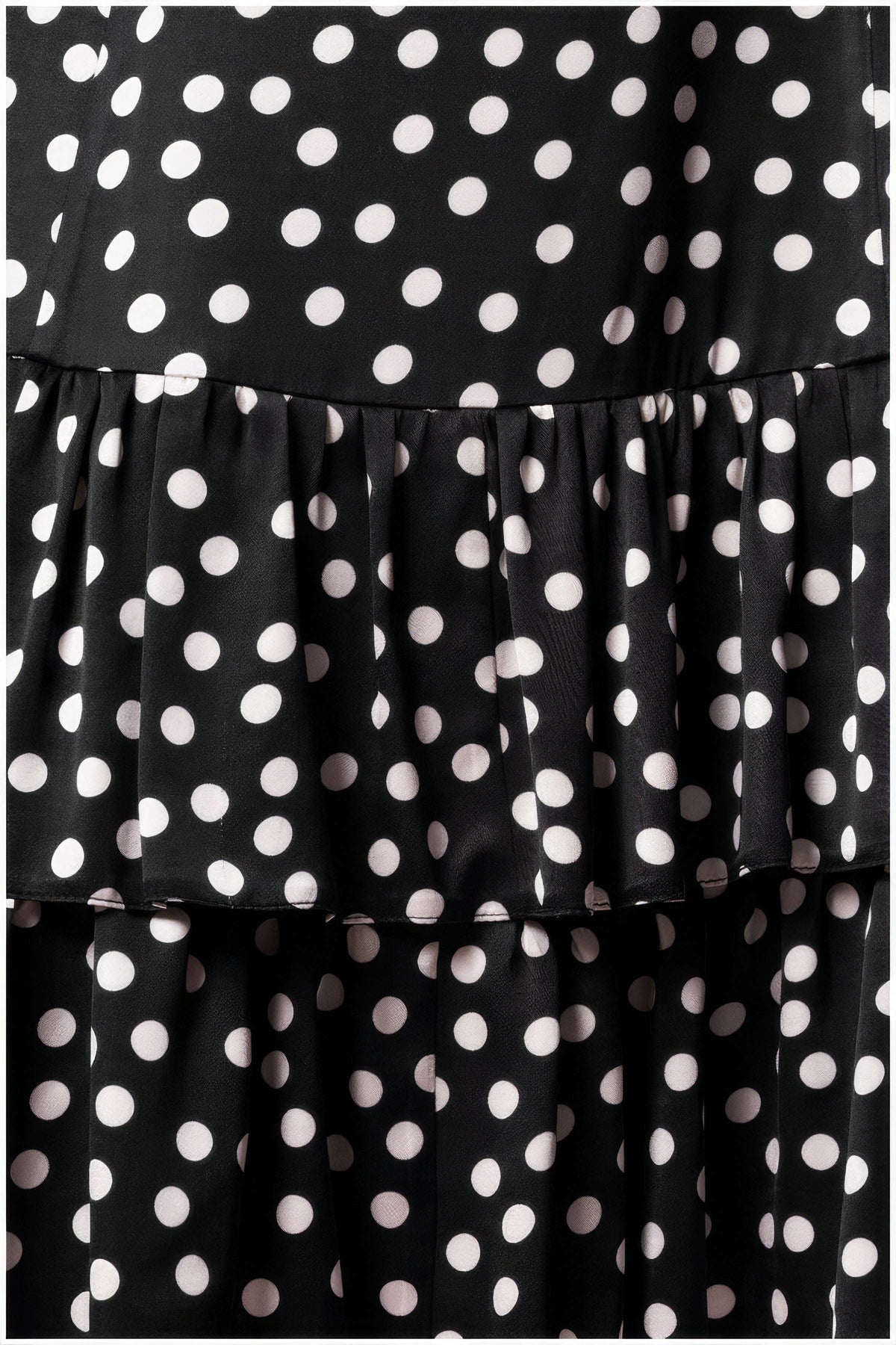 Black Polka Dot Ruffle Dress, Betty