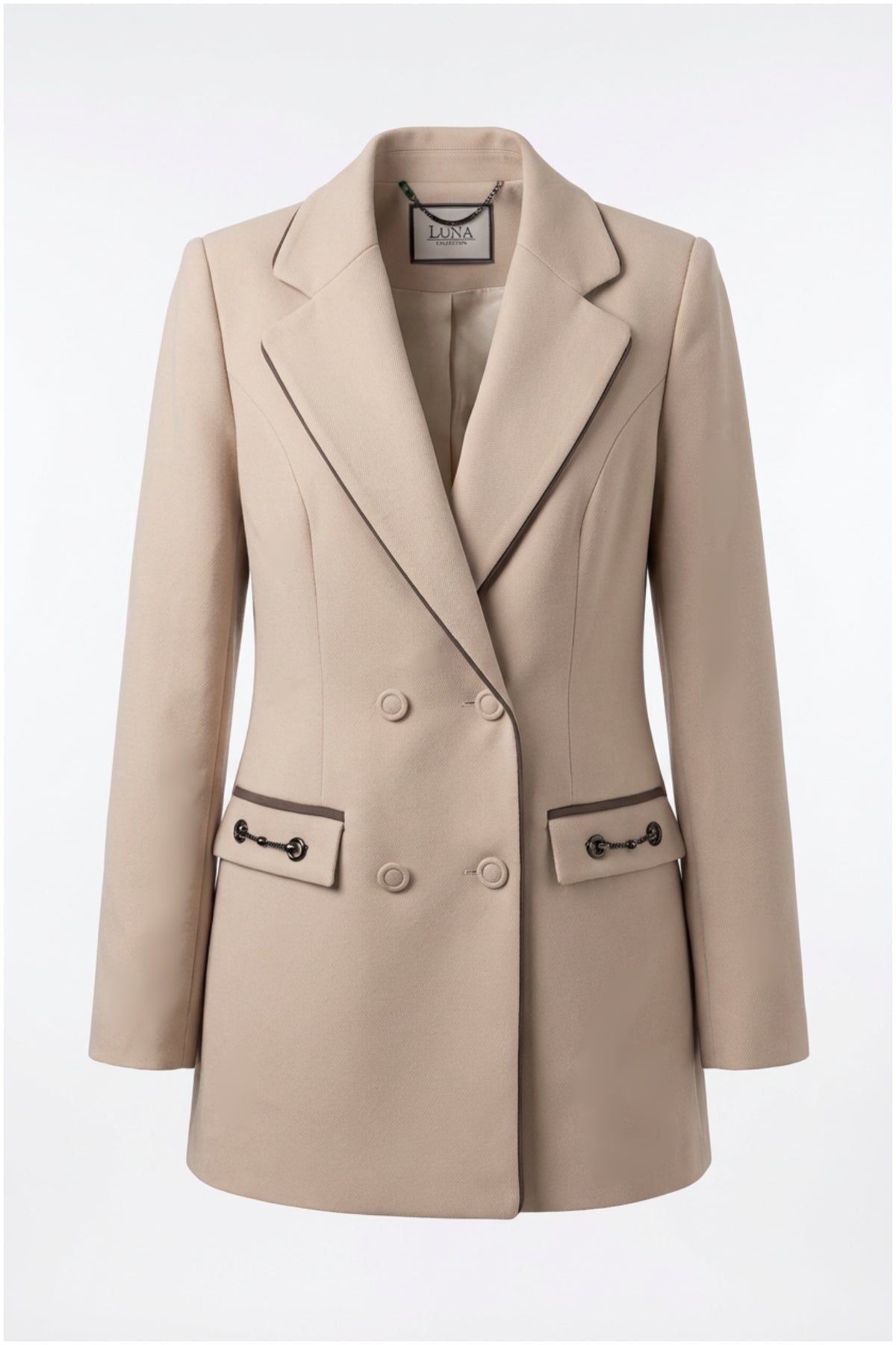 Beige Tailored Blazer, Natasha