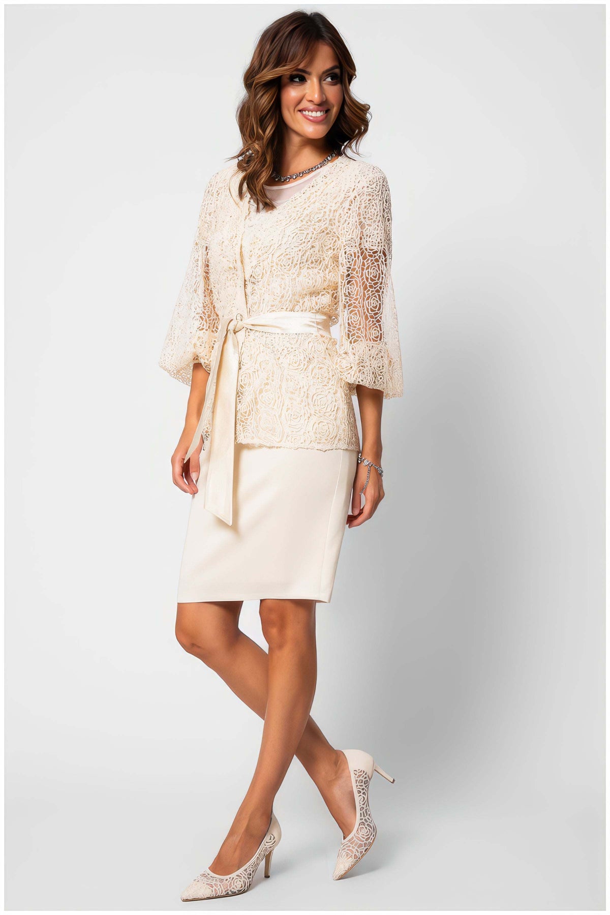 Ivory Lace Cocktail Dress, Jody