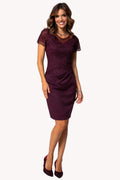 Burgundy Lace Cocktail Dress, Jody