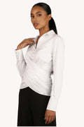 White Button Wrap Shirt, Barbara