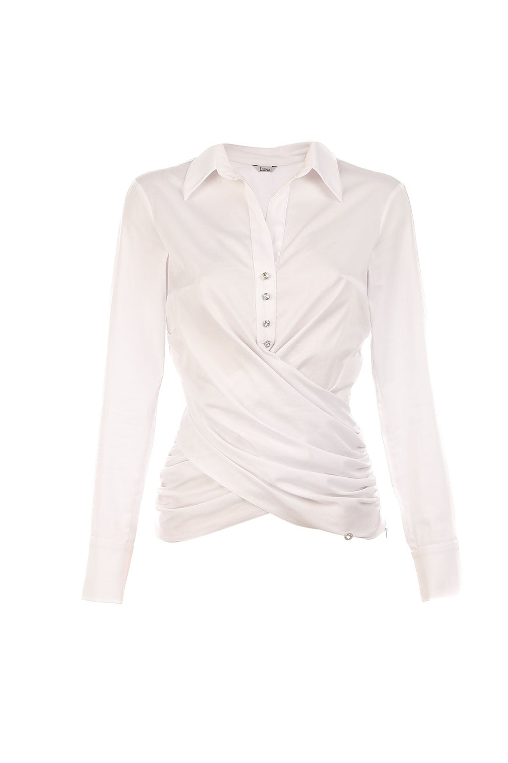 White Button Wrap Shirt, Barbara
