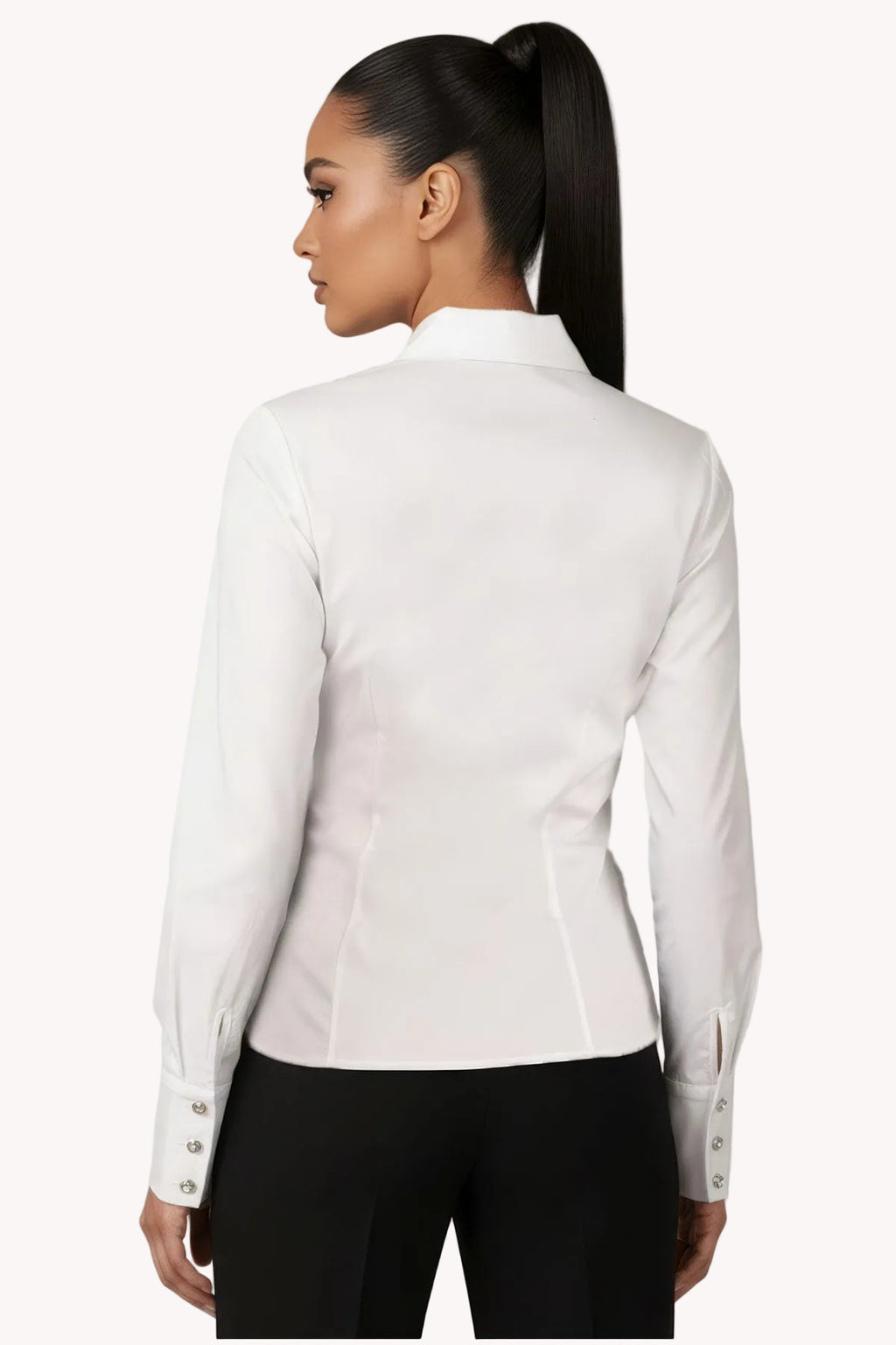 White Button Wrap Shirt, Barbara