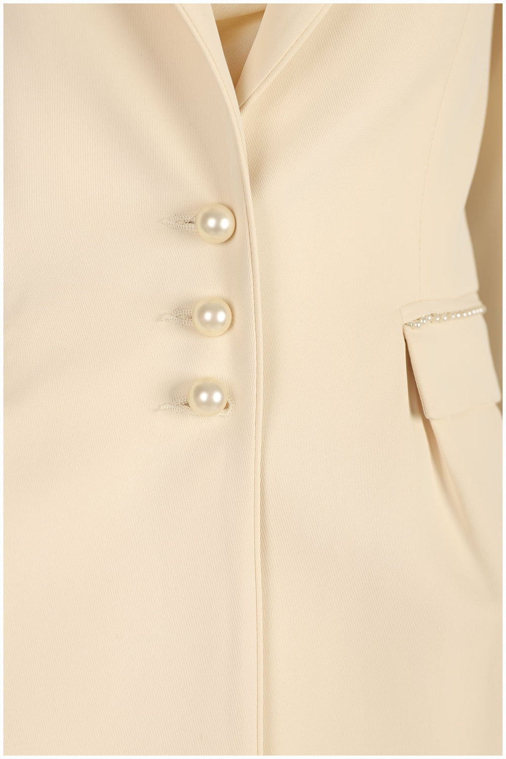 Ivory Pearl Detail Blazer, Agatha