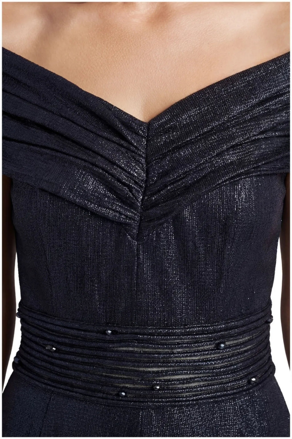 Navy Off-Shoulder Maxi Gown, Iris
