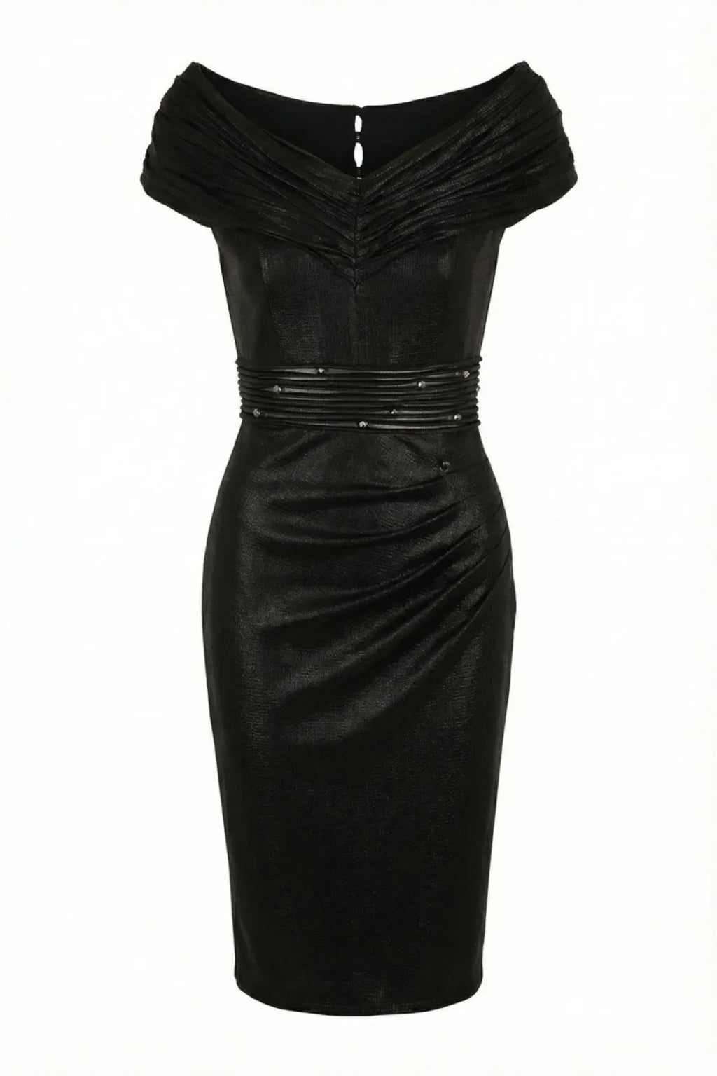 Gray Off-Shoulder Cocktail Dress, Iris