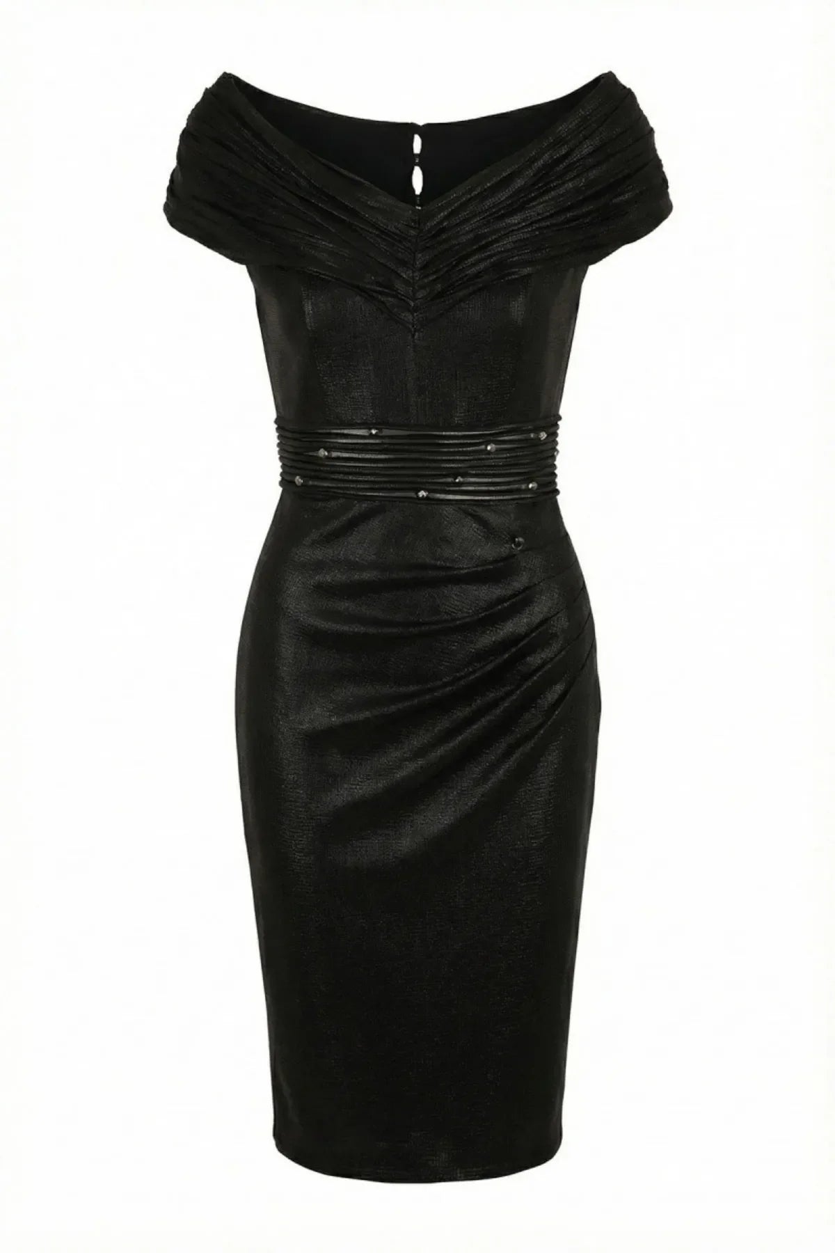 Gray Off-Shoulder Cocktail Dress, Iris