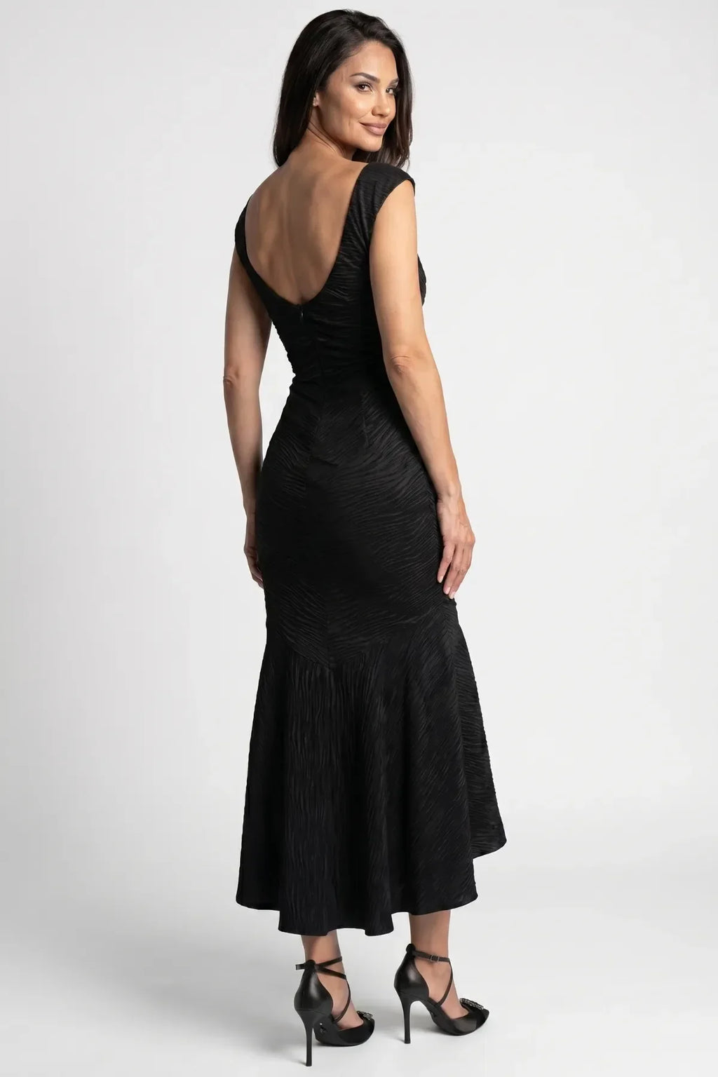 Black High Low Evening Dress, Eli