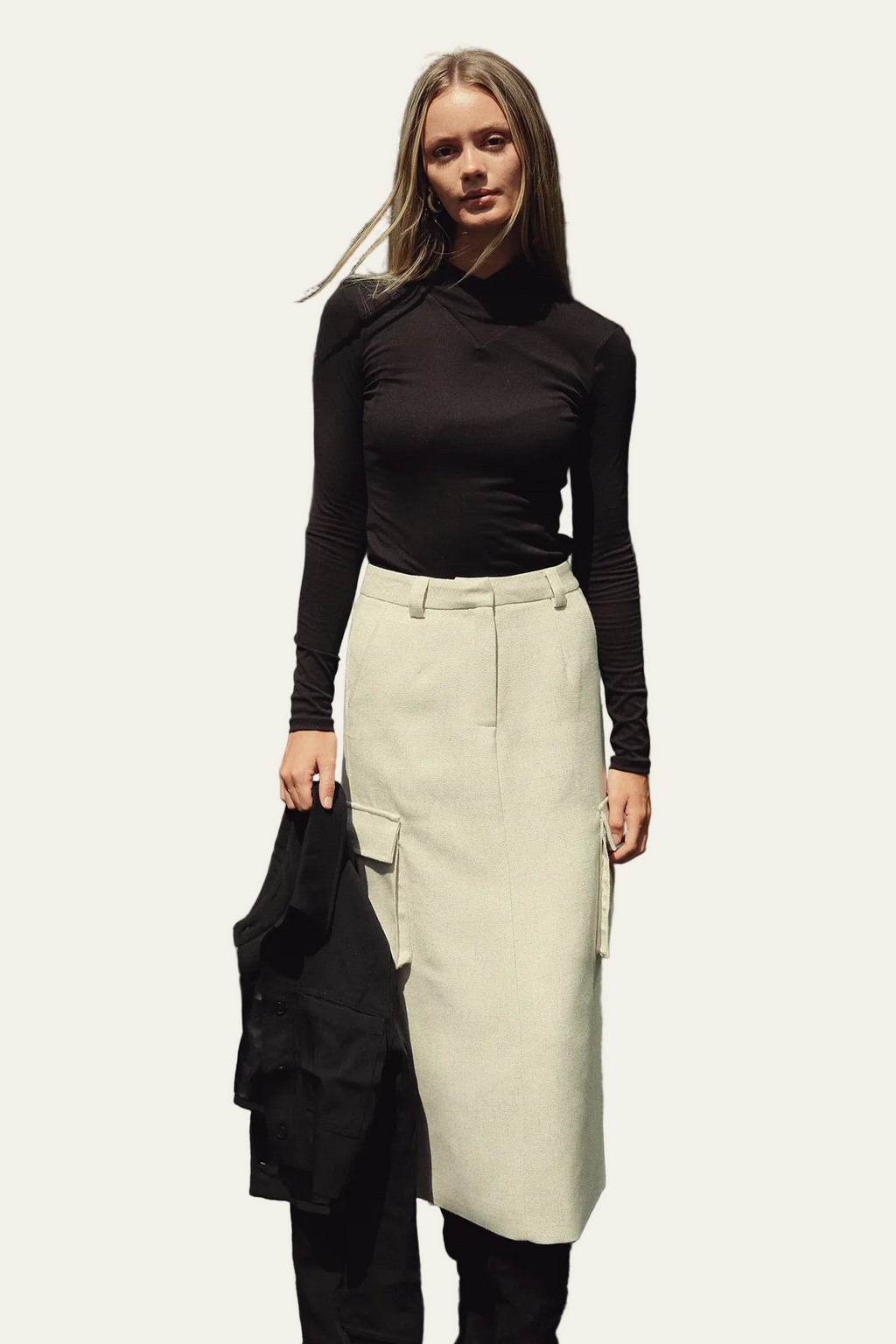 Wool Cargo Skirt