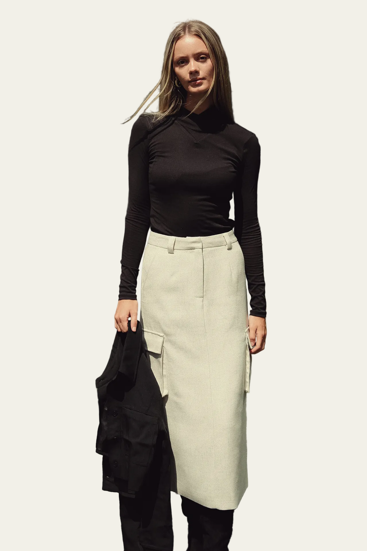 Wool Cargo Skirt