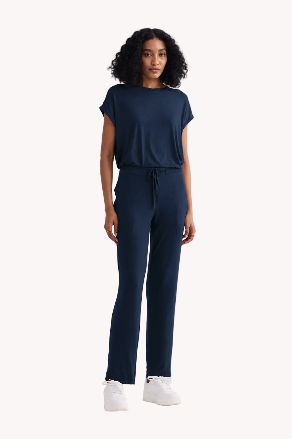 Wide Leg Pant in Navy