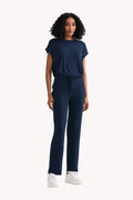 Wide Leg Pant in Navy