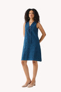Sleeveless Knee-Length Dress in Blue