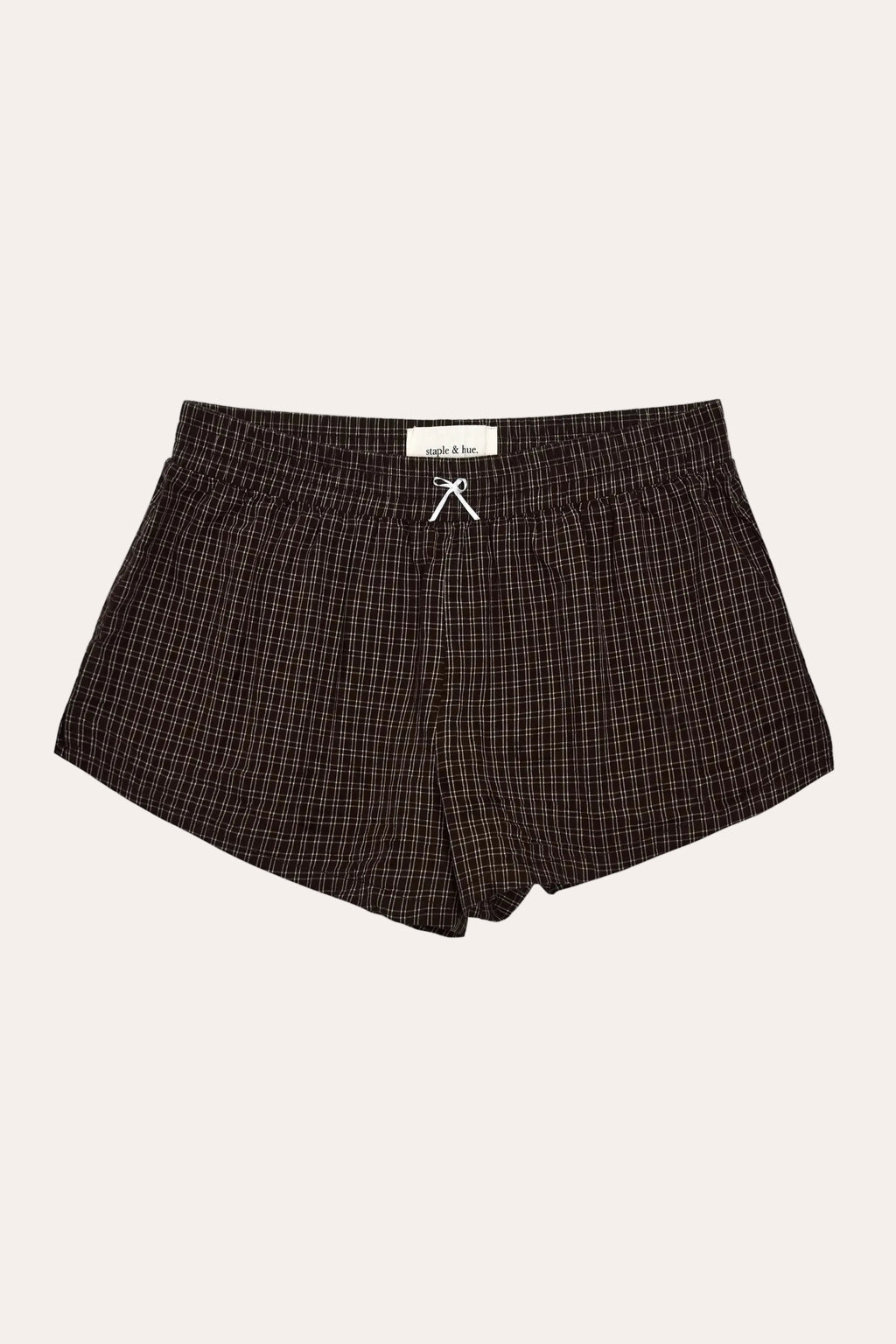 Plaid Shorts Chocolate