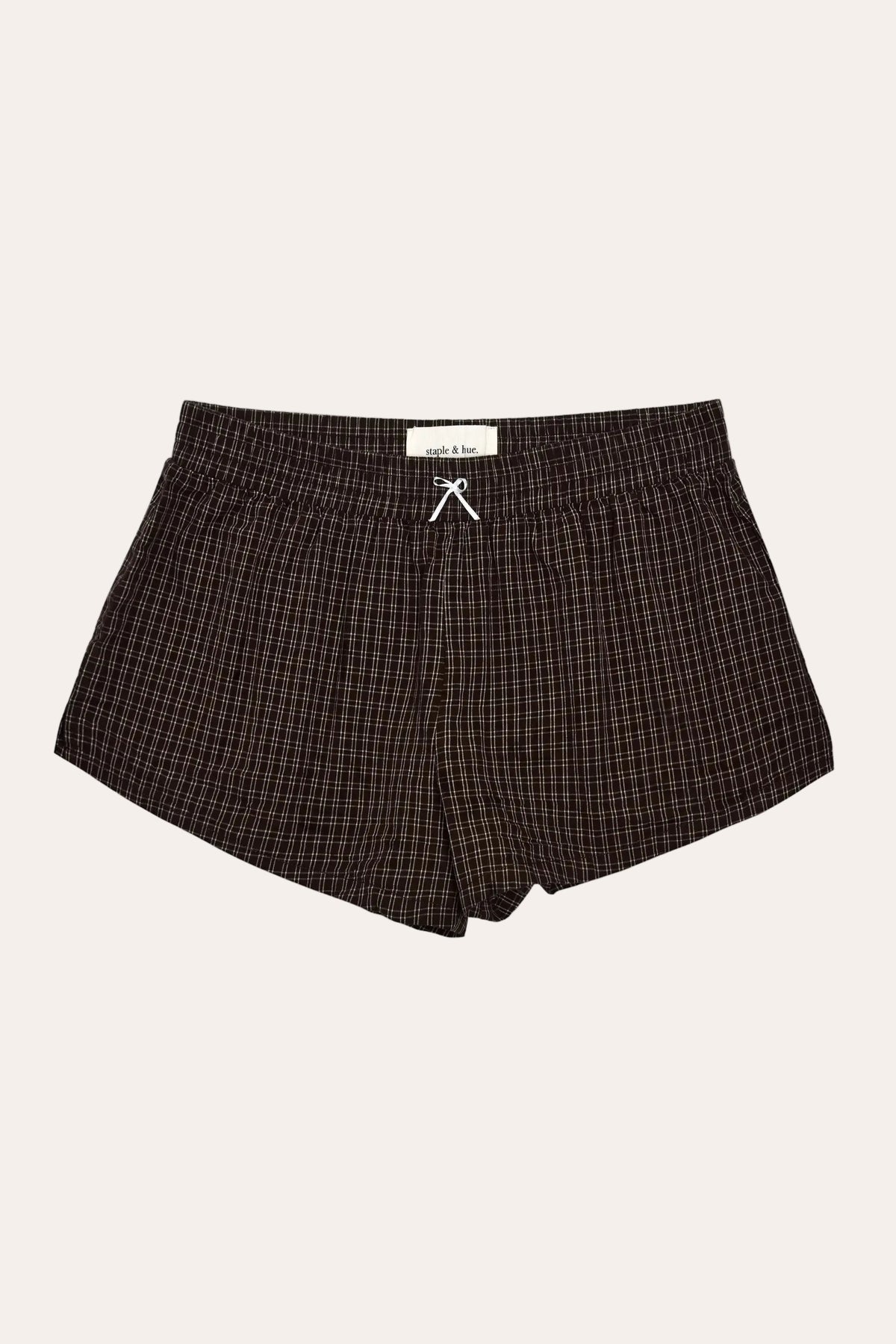 Plaid Shorts Chocolate