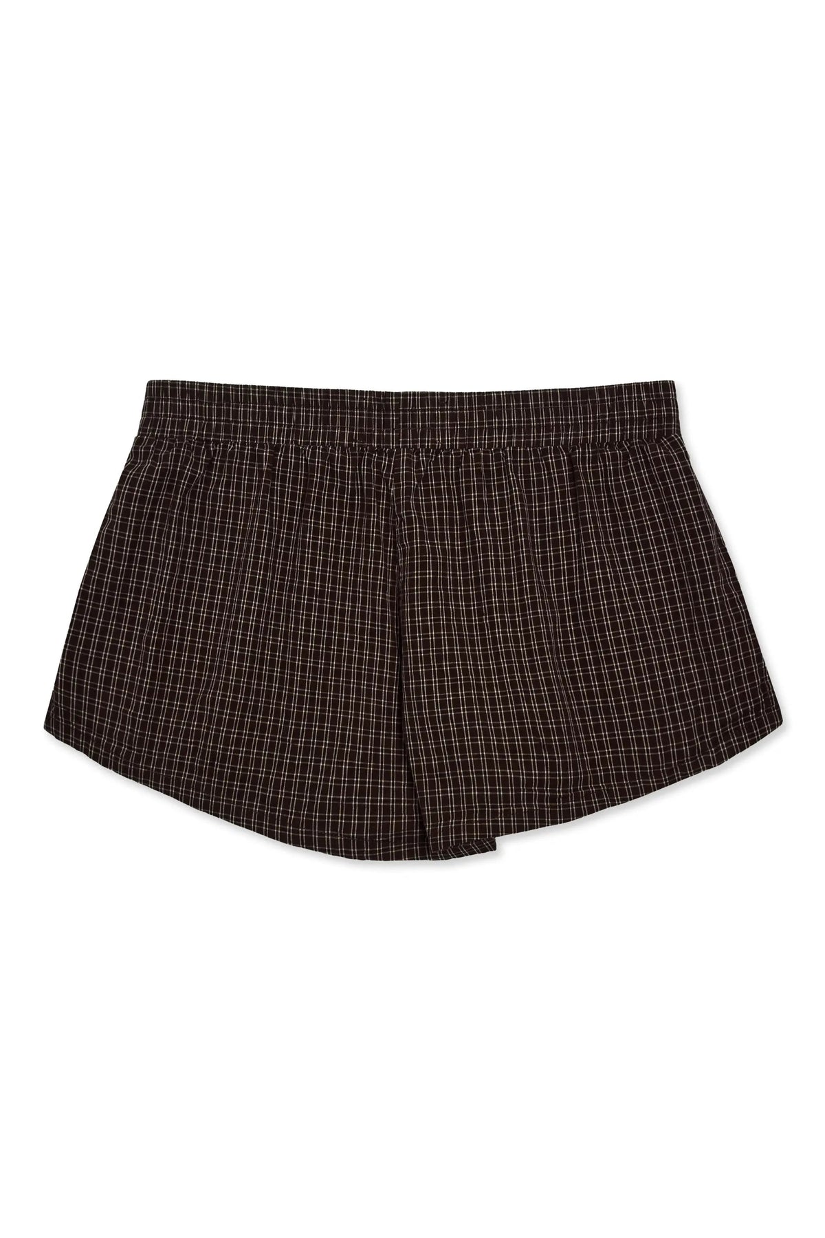 Plaid Shorts Chocolate