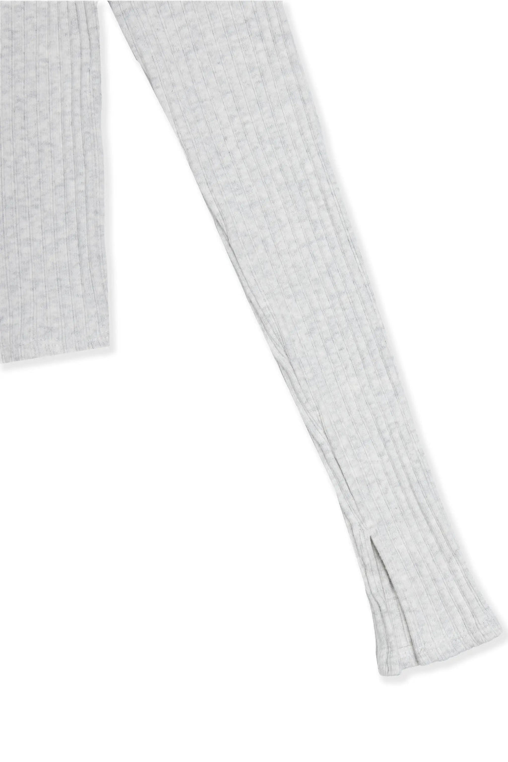 Rib Knit Cardi Grey Marle
