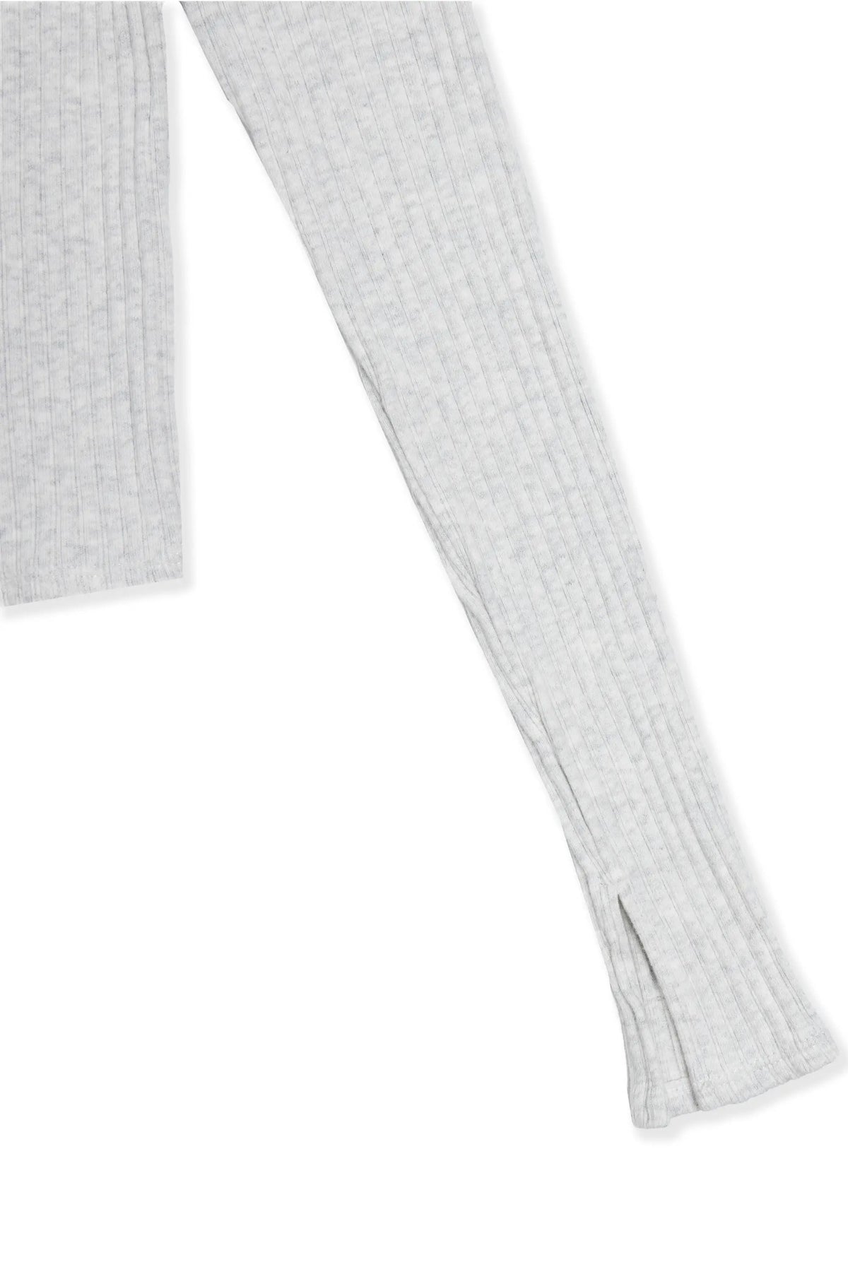 Rib Knit Cardi Grey Marle