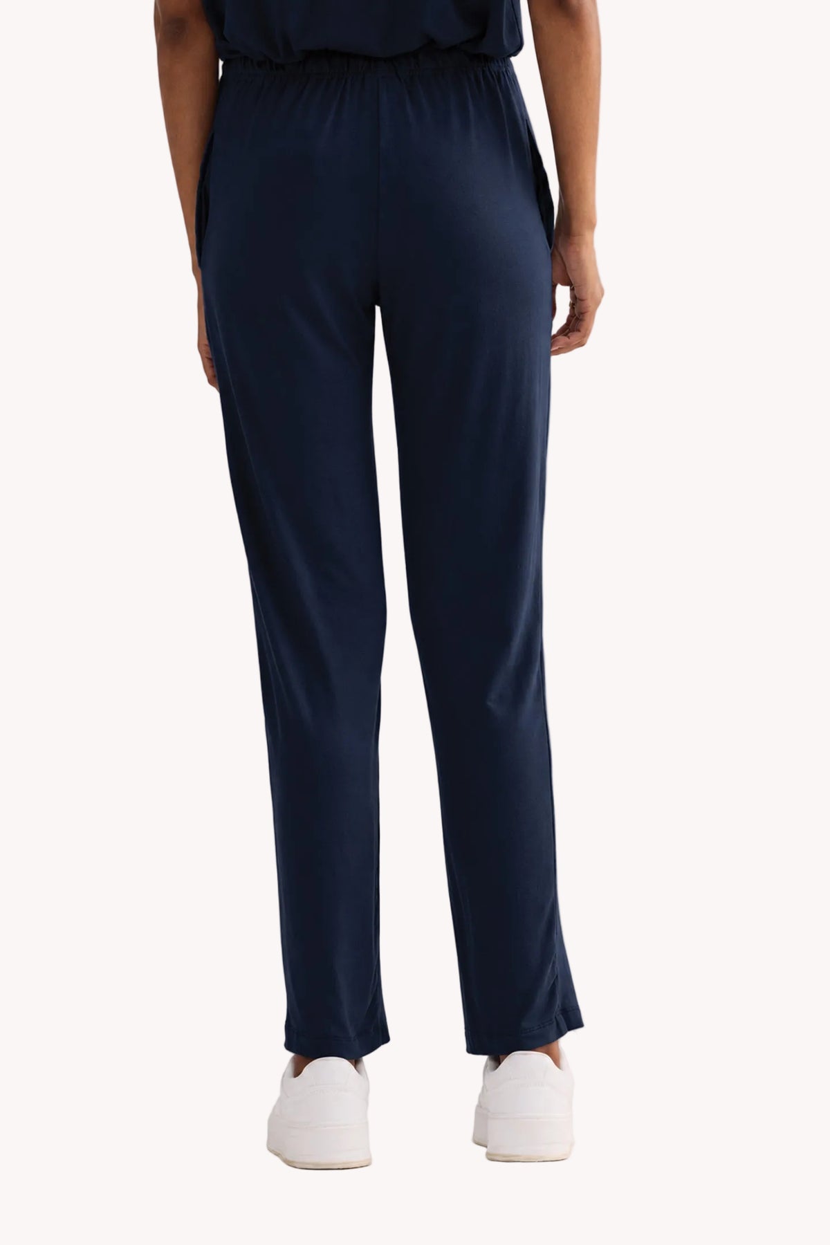 Wide Leg Pant in Navy