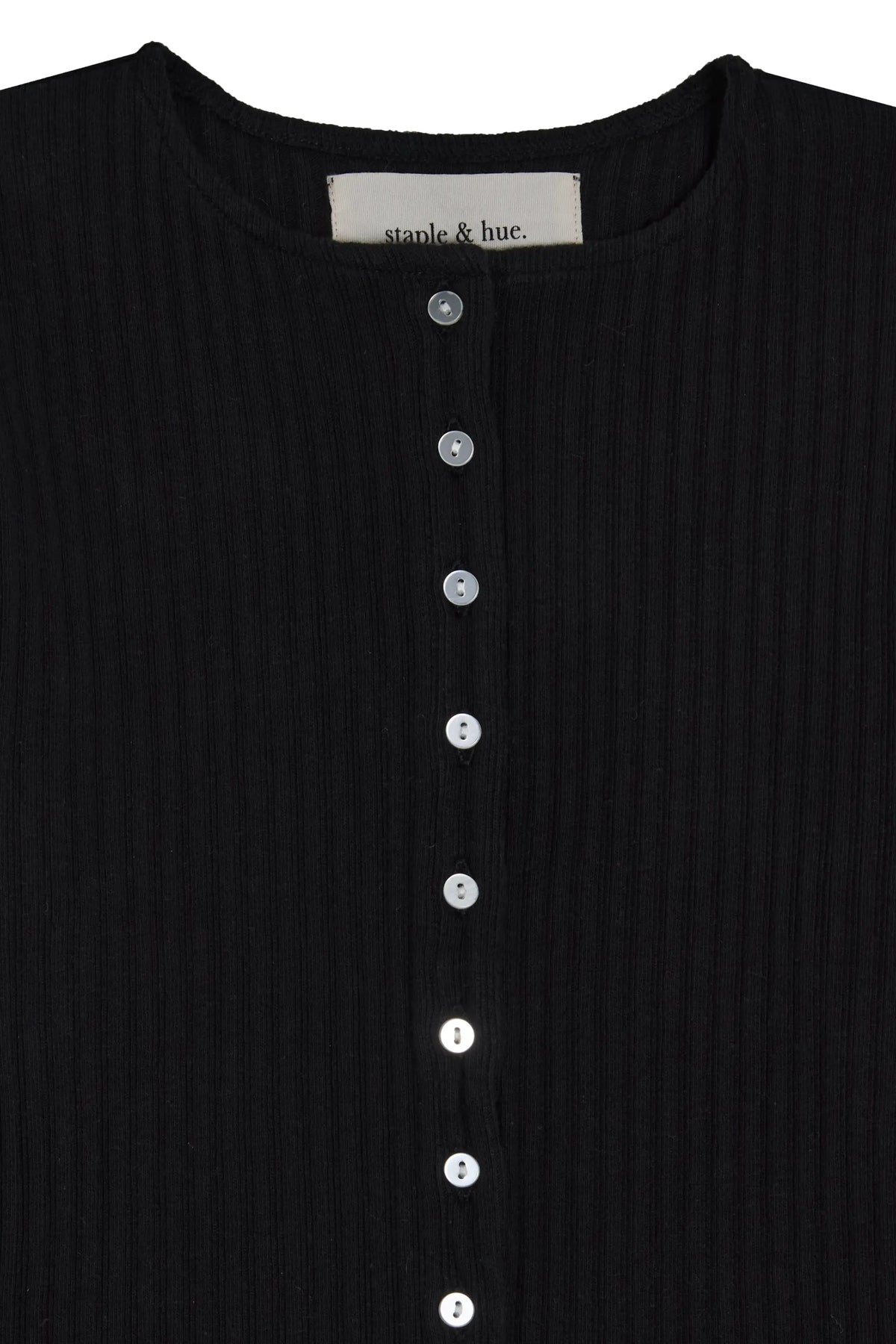 Rib Knit Cardi Black