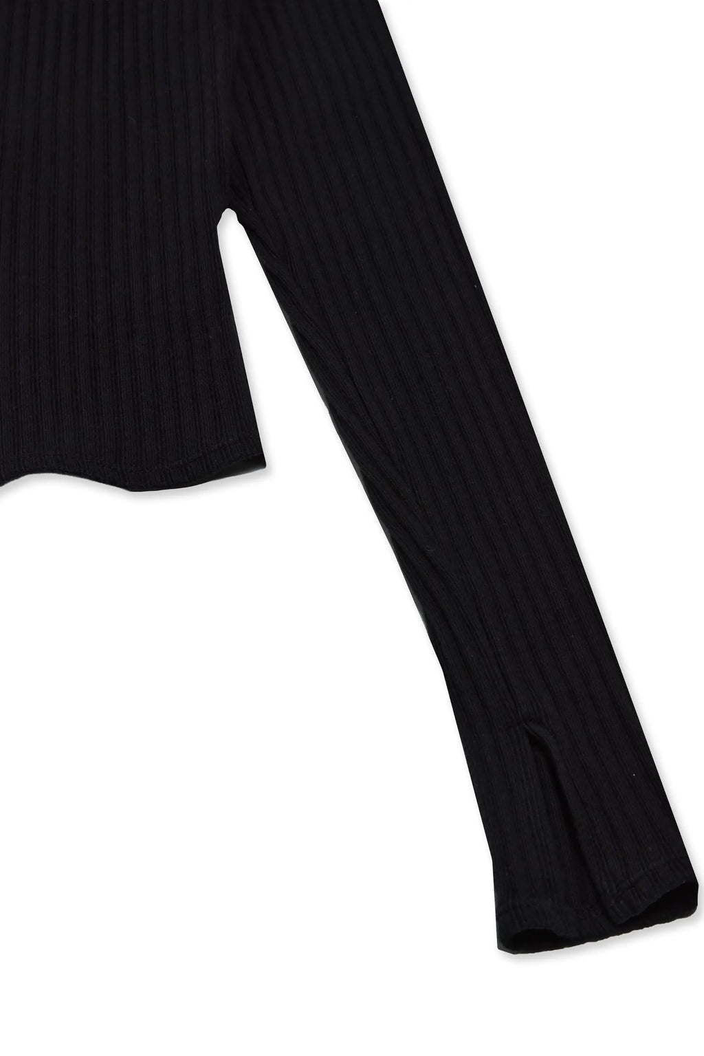 Rib Knit Cardi Black
