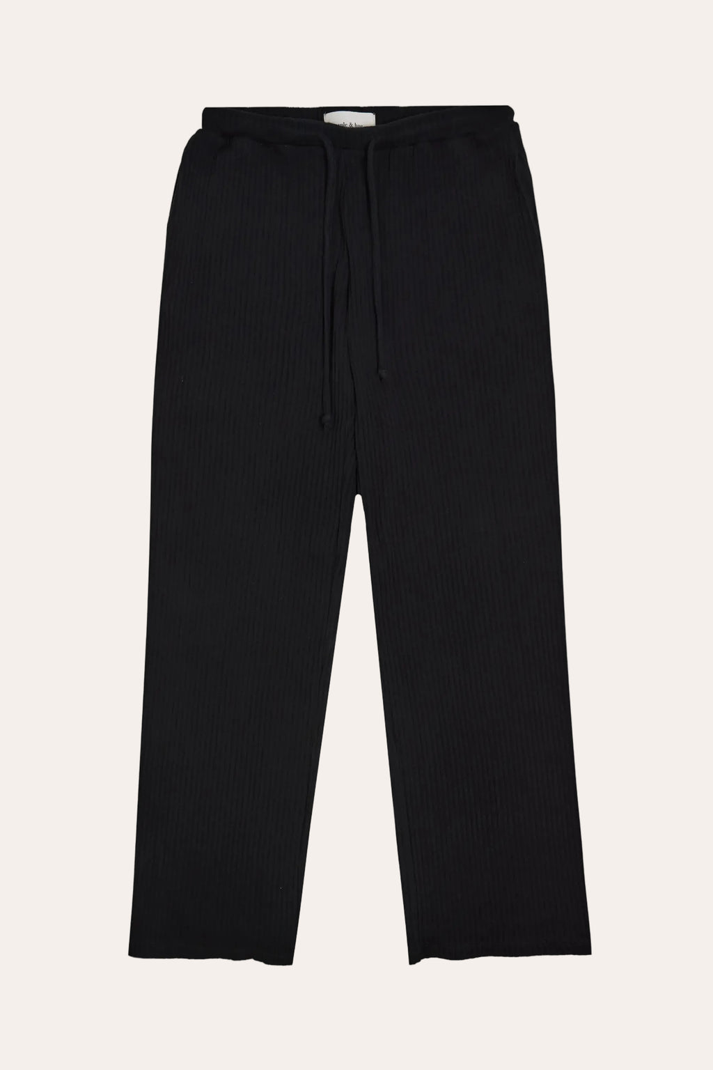 Rib Knit Pant Black