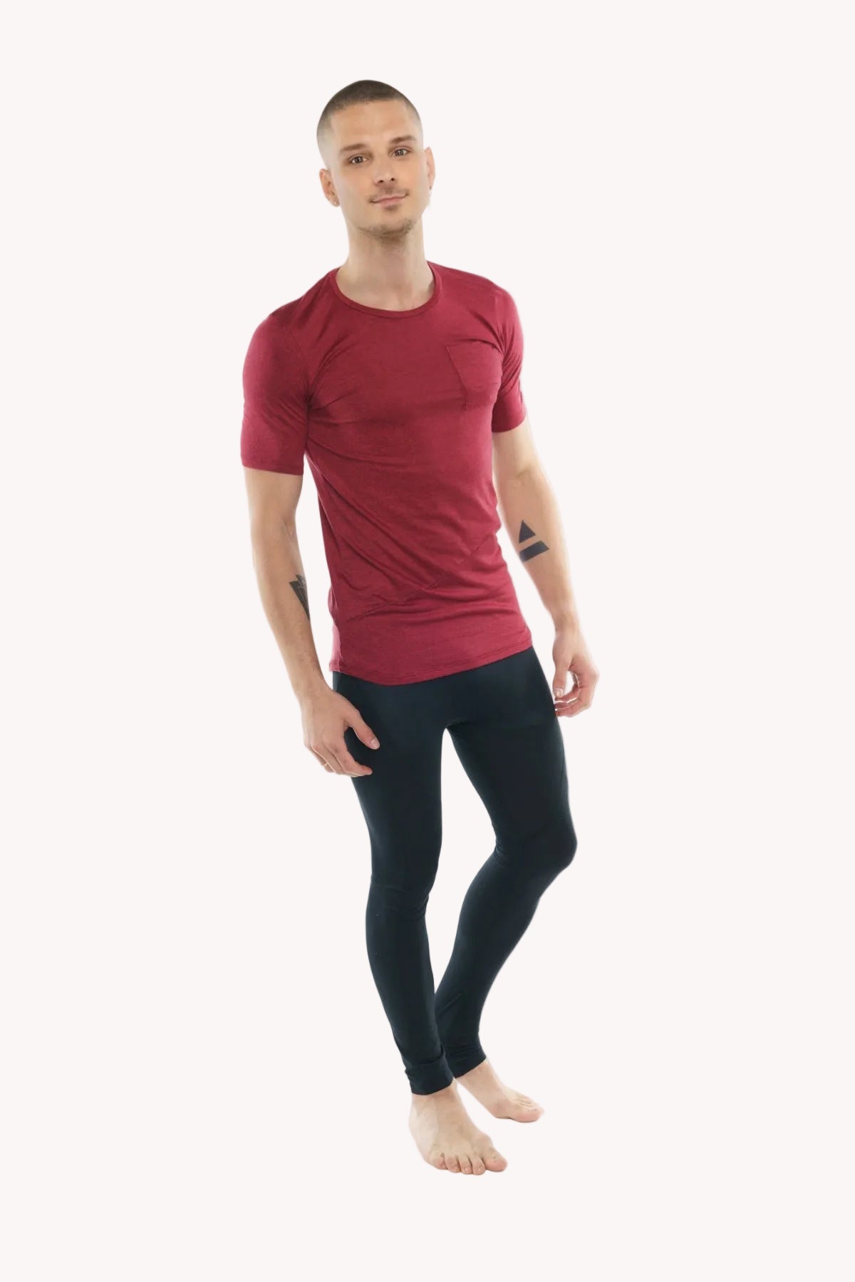 Perfect Pocket Crew-Neck Tee (Brick Red Heather)