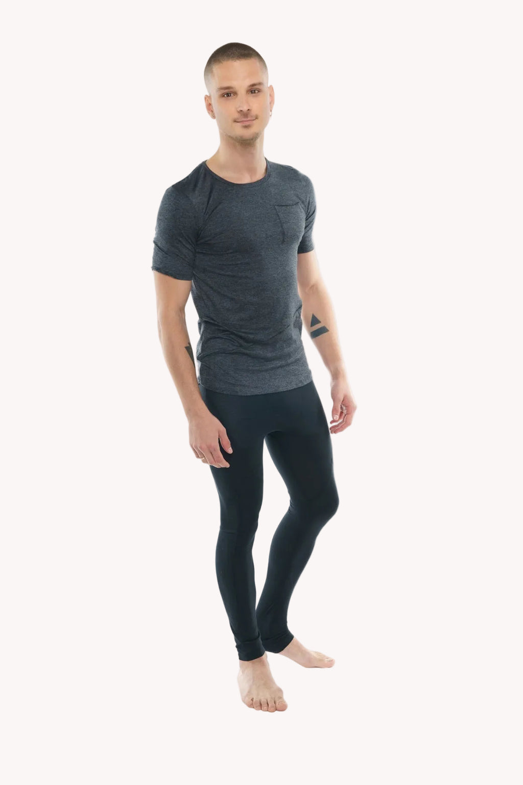 Perfect Pocket Crew-Neck Tee (Charcoal Heather)