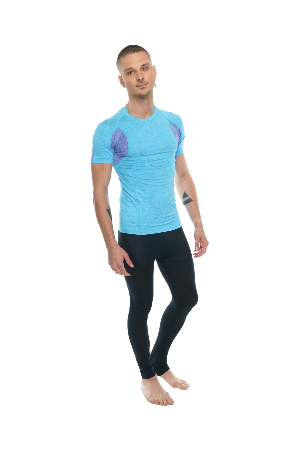 Designer Raglan Crew-Neck Tee (Coral Shelf w/Lavender Acccent)