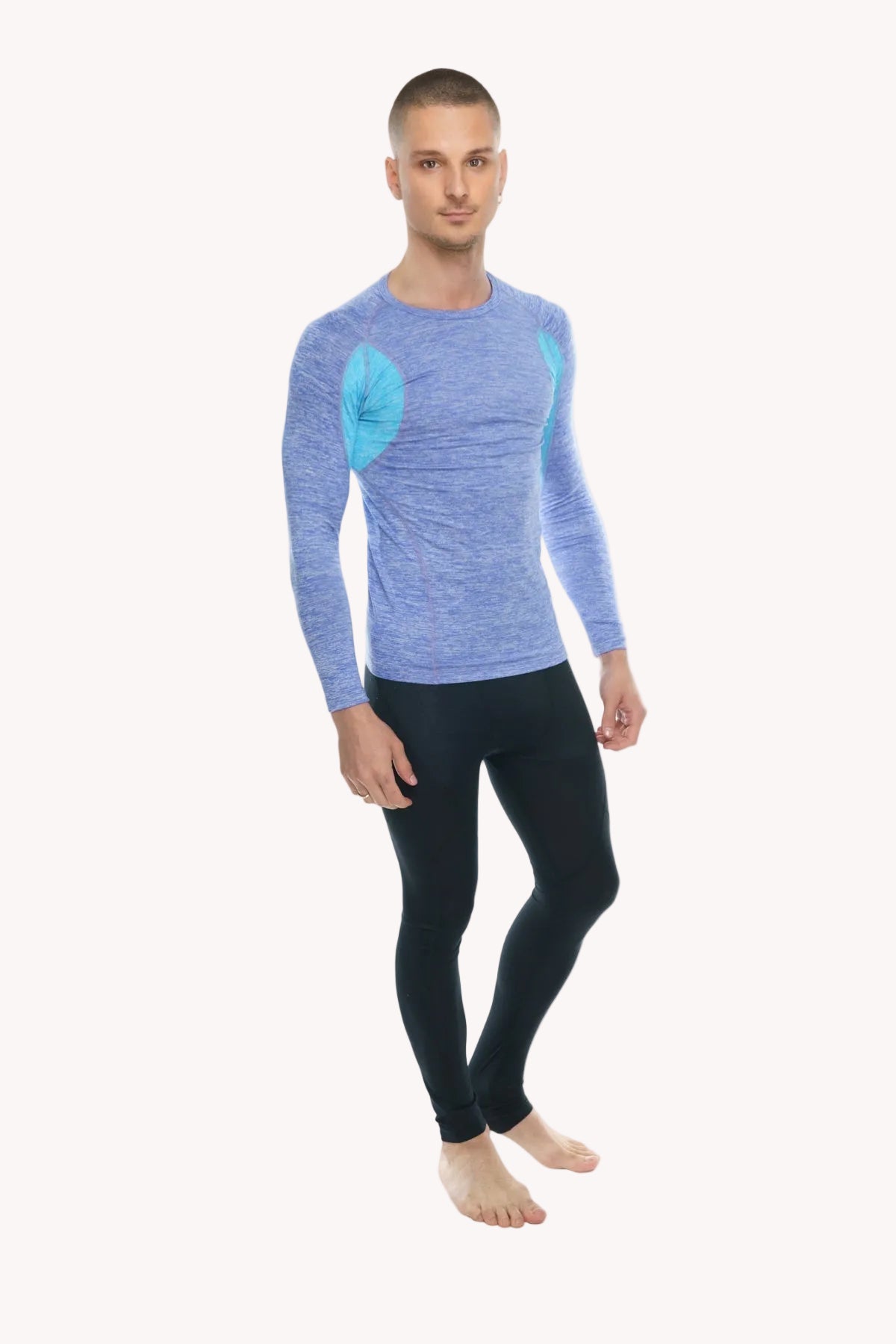 Designer Raglan Crew-Neck Tee - Long Sleeve (Lavender w/Coral Accent)