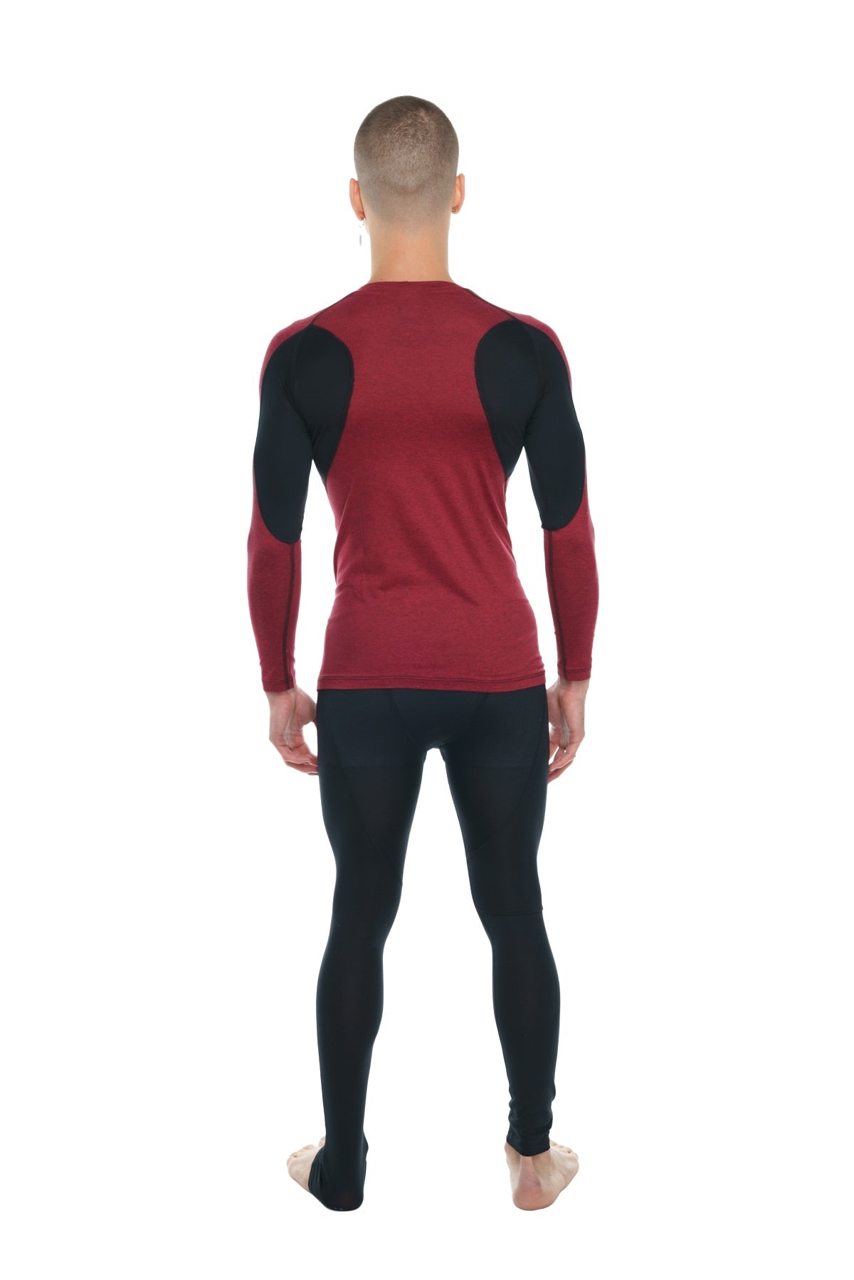Designer Raglan Crew-Neck Tee - Long Sleeve (Brick w/Black Accent)