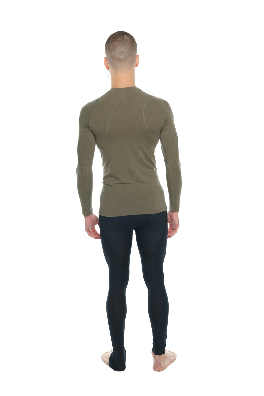 Designer Raglan Crew-Neck Tee - Long Sleeve (Olive Green)