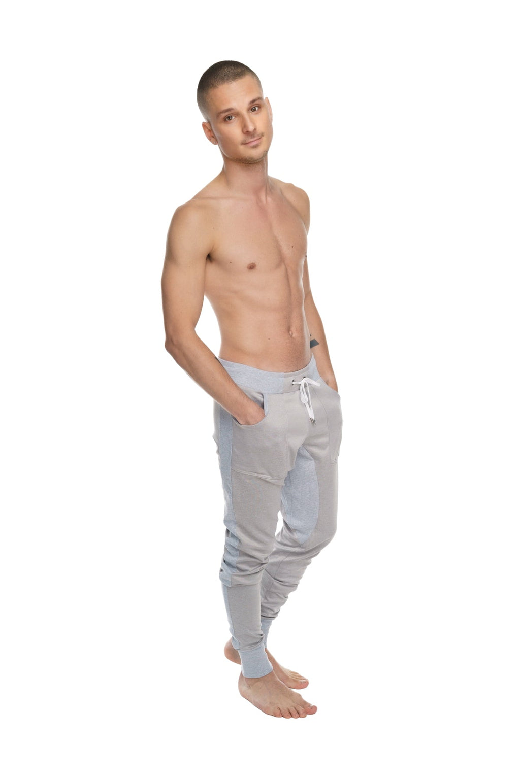 **Winter Edition** Performance-Luxe-Fleece Long Cuffed Jogger & Yoga Sweat Pants (Stainless Steel Grey)