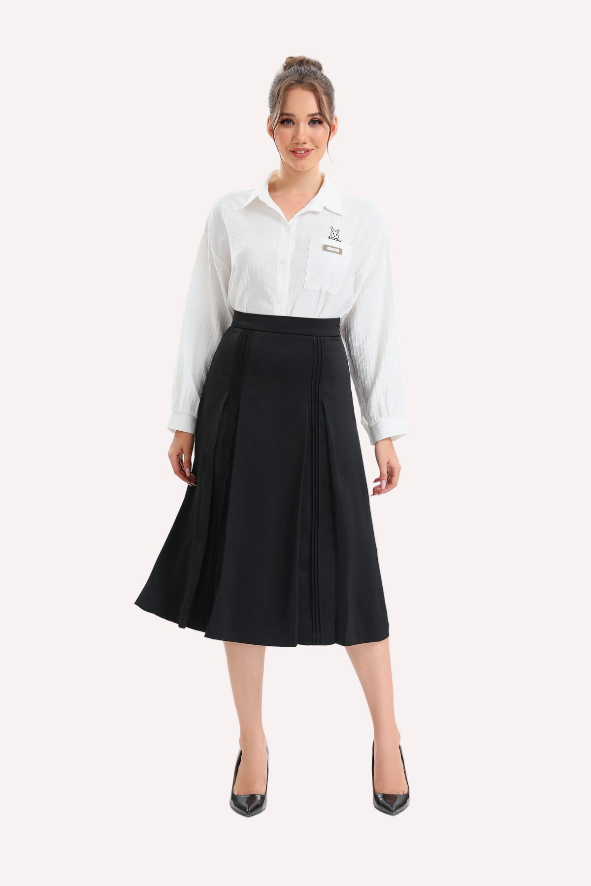 Satin Detailed Midi Skirt