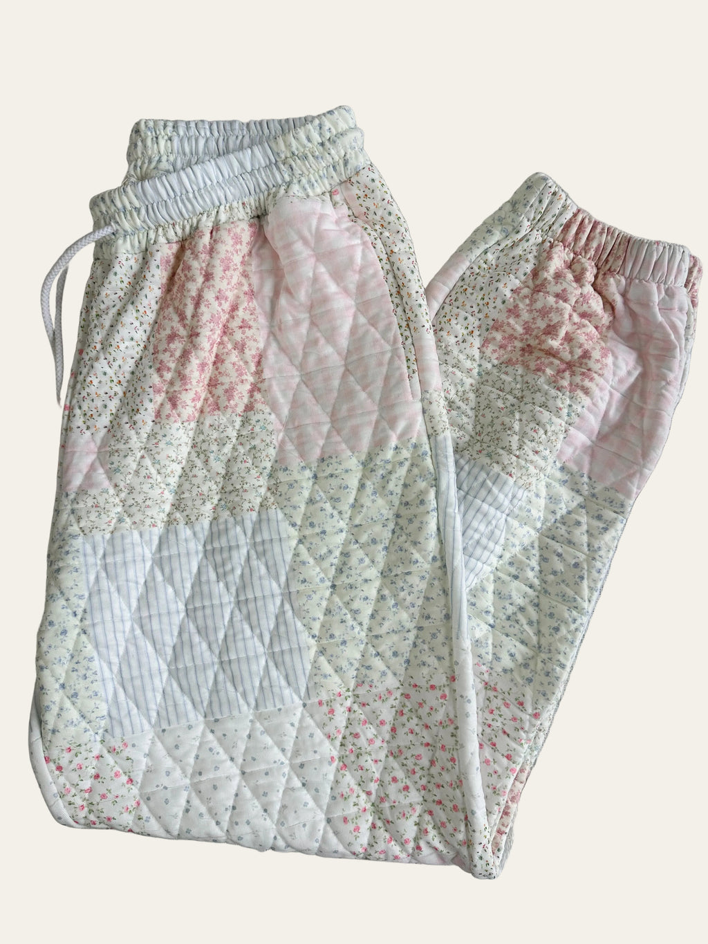 Quilted Pastel Joggers