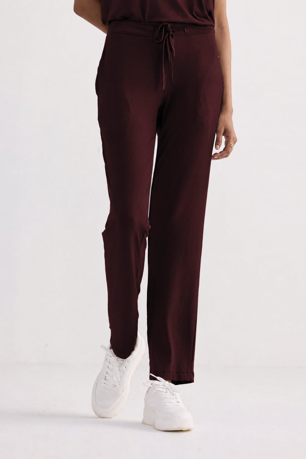 Relaxed Tee Set in Merlot