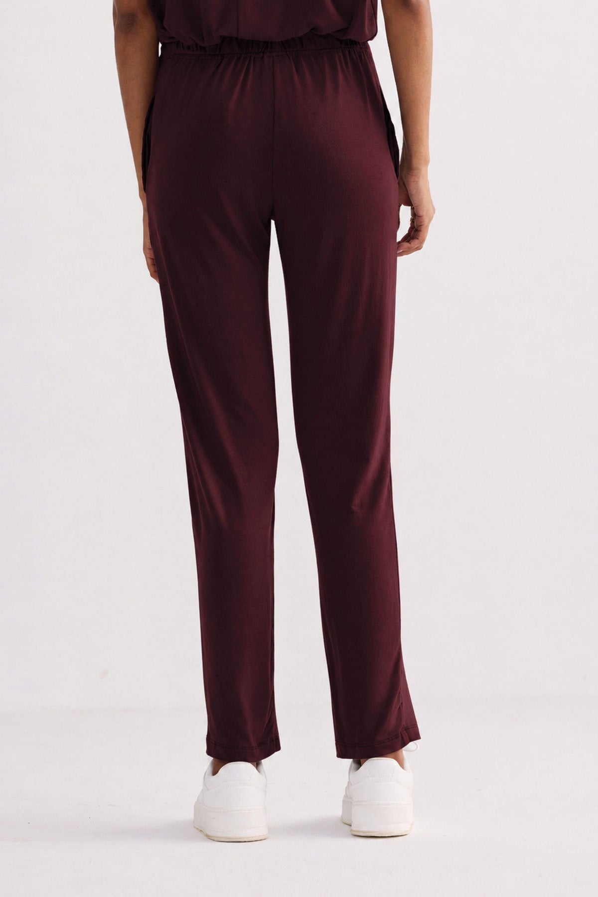 Relaxed Tee Set in Merlot